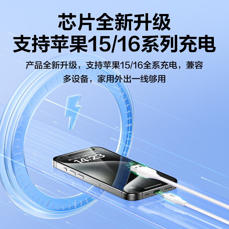 品胜（PISEN）USB-A转Type-C数据线快充线充电线6a/5a快充100WiPhone17小米华为安卓手机车载电源线延长线加长 1.8米【2条装｜耐弯折｜100W】白色