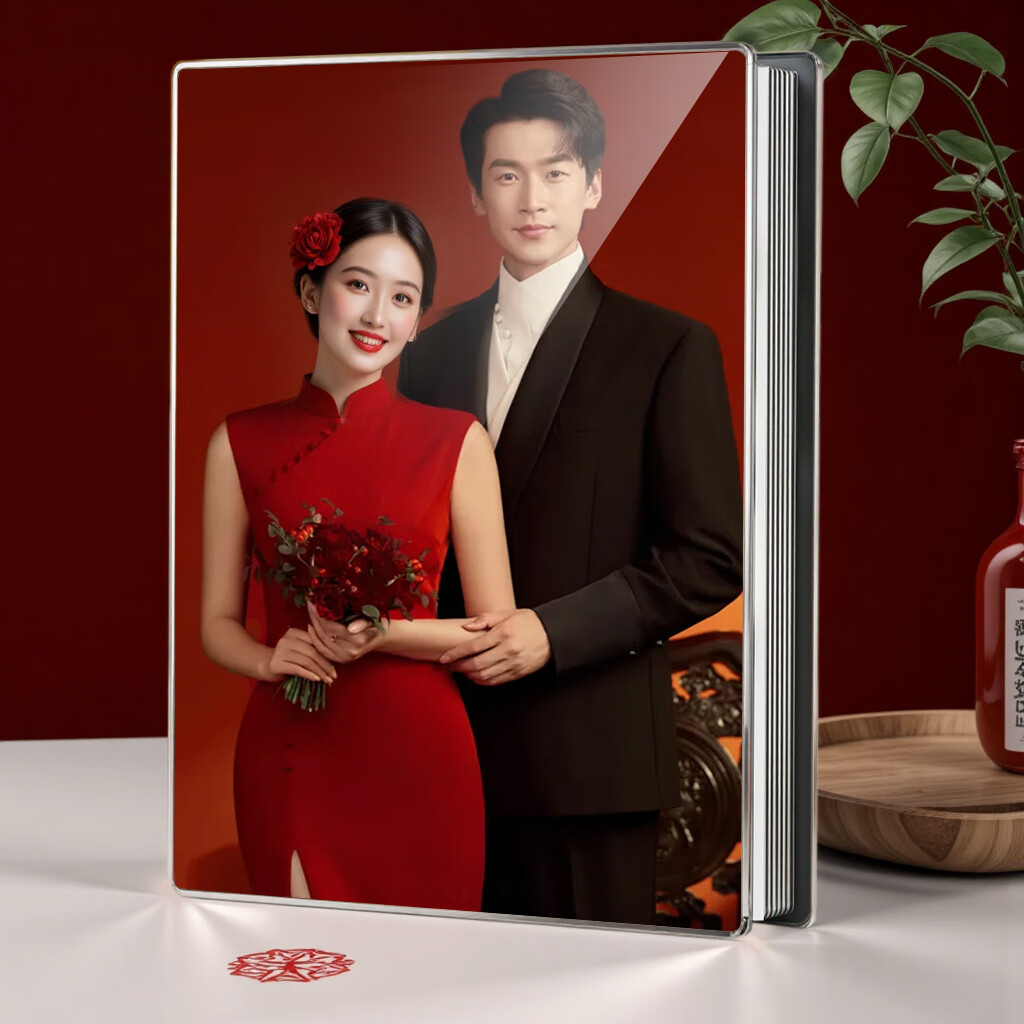 拾光星座水晶相冊(cè)定制作照片書相冊(cè)本紀(jì)念冊(cè)婚紗照家庭相冊(cè)高端影集寶寶寫真洗照片畢業(yè)照打印入冊(cè)情人節(jié)禮 豎12寸全新升級(jí)款-銀鉑冊(cè)【水晶封面銀色包邊】 15張30頁(yè)【30-45張照片】
