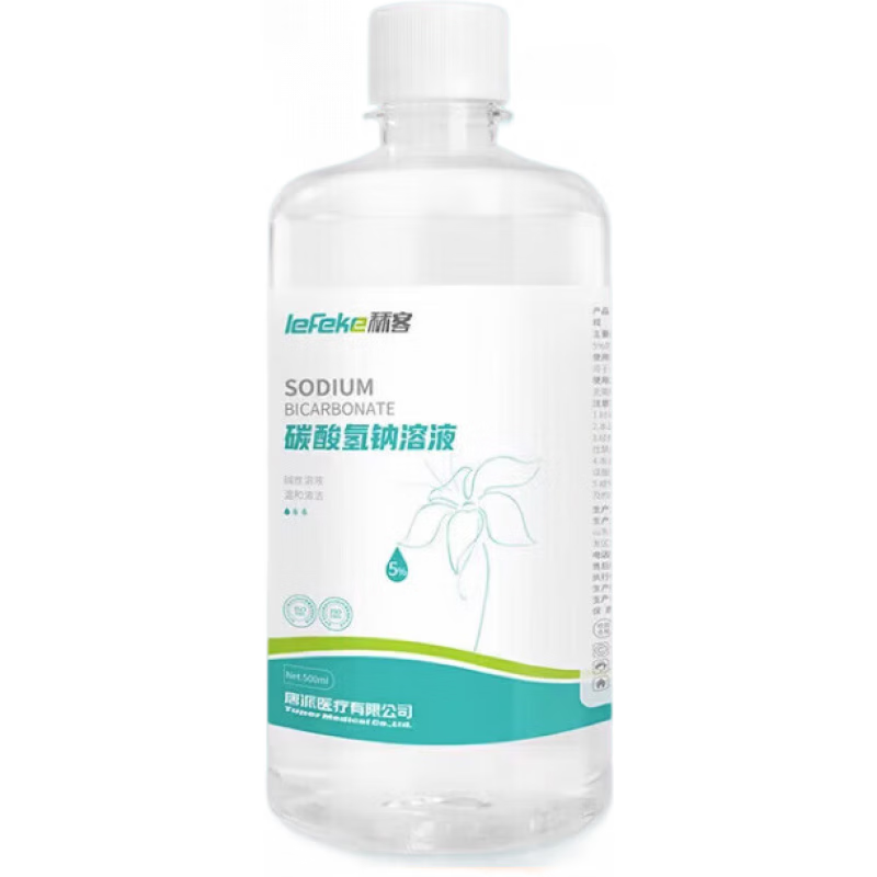 秝客（lefeke）efeke碳酸氫鈉溶液500ml婦科沖洗液小蘇打私處清洗2瓶裝 1瓶500m裝+棉棒+沖洗器