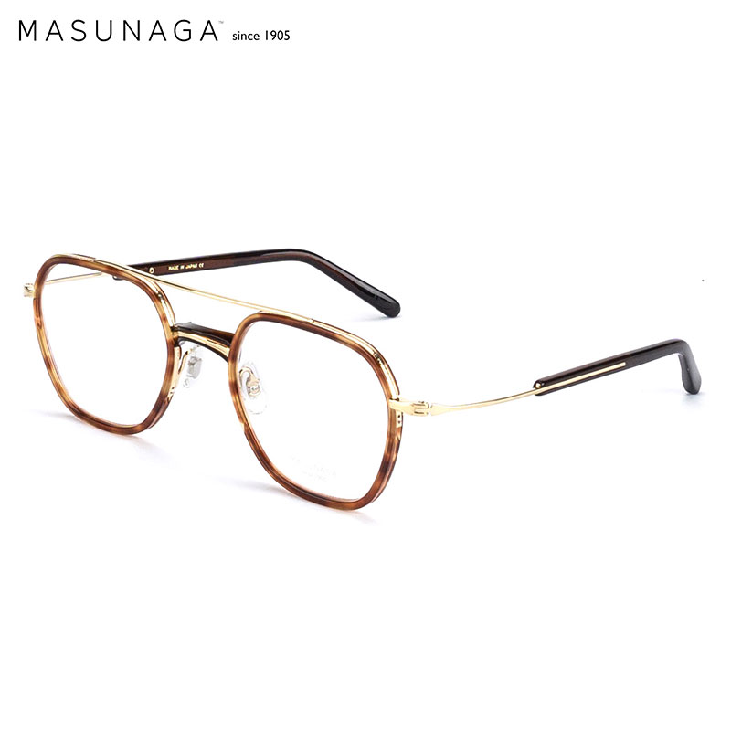 masunaga[免费配镜]增永眼镜框近视眼镜架gms-115#13 依视路单光1.
