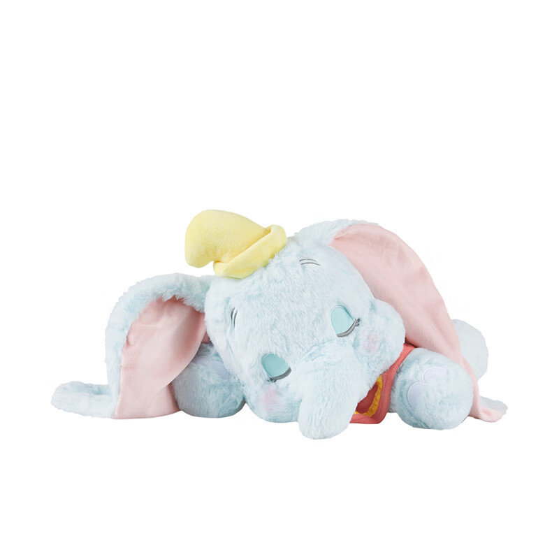 迪士尼寶寶（Disney Baby）睡顏趴趴小飛象毛絨玩具安撫玩偶公仔抱枕兒童生日禮物 腮紅小飛象毛絨玩偶 趴趴系列
