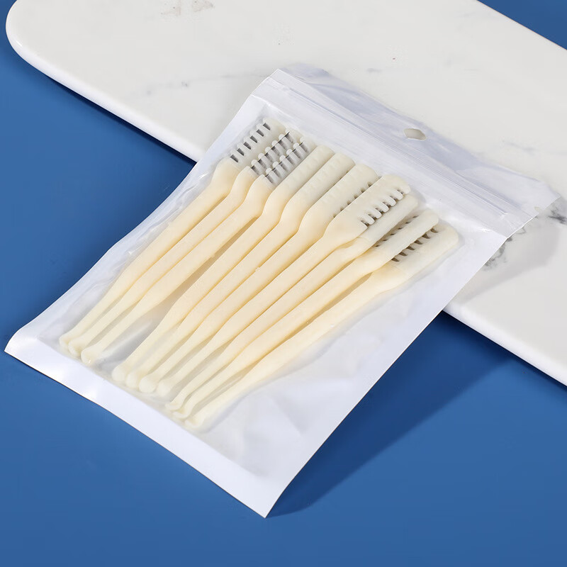 LUCKYHONEY鼻毛修剪器一次性双头鼻毛刀手动清理鼻毛神器便携刮毛器W 米色单面【10支实惠装】