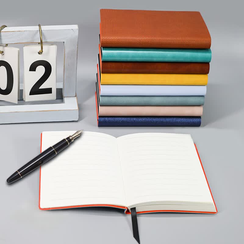 记忆印象软面抄口袋横线笔记本子 便携横线日记本 随身横线记录本 logo定制 企业定制服务 口袋横线本-纹理棕（100mm*140mm）