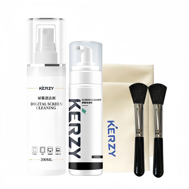 可芝（KERZY）笔记本电脑屏幕清洁剂 适用电脑屏幕 手机平板 眼镜等 多功能多场景使用清洁工具 150ml泡沫+200ml喷雾清洁六合一JK-64 44.1元