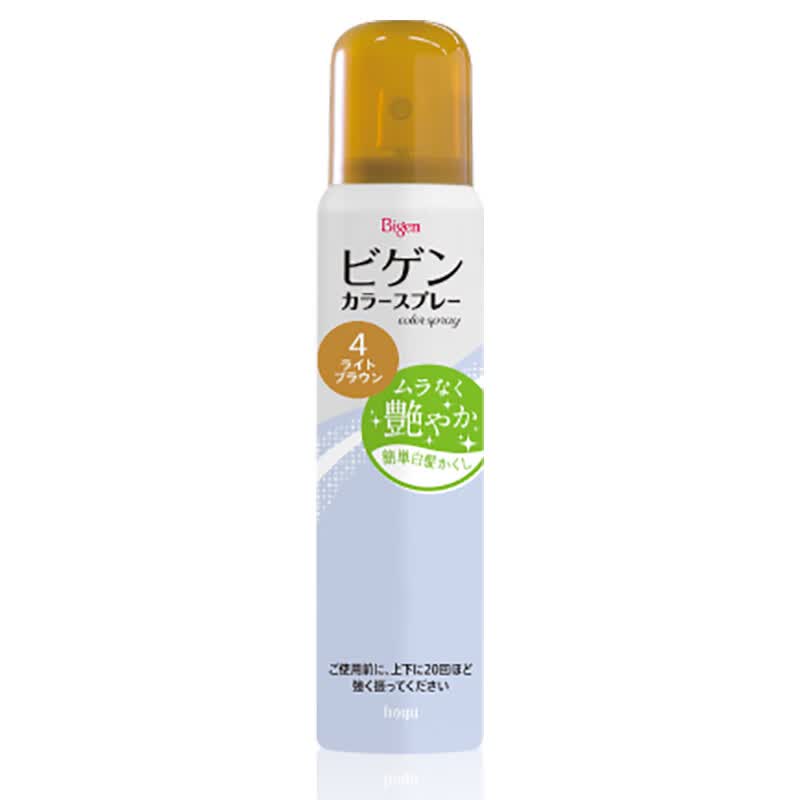 Bigen日本/美源临时补发根应急遮盖白发改变发色喷雾一次性染发剂 4-浅棕色