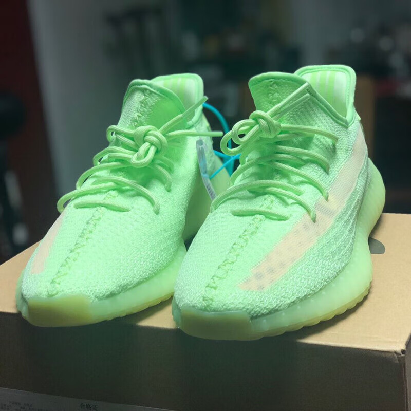 lee kids莆田飞织椰子鞋350男款荧光绿真爆夜光过毒正版实体直播 350