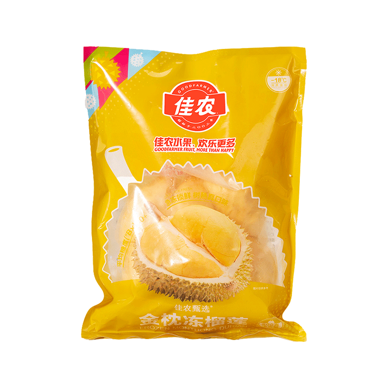 佳农泰国冷冻金枕榴莲肉净重900g/袋 单袋装 榴莲 生鲜水果