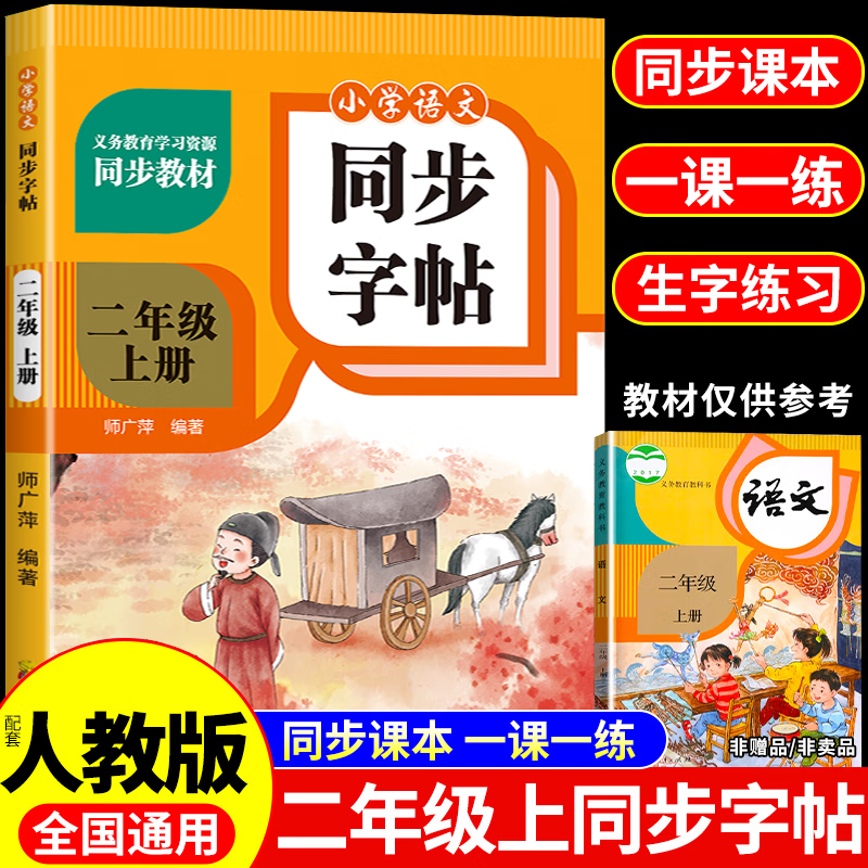 【2025新版】小学同步字帖一二三四五六年级上下册练字帖练字配套人教版语文小学生专用正版每日一练钢笔练习字贴上 下 【二年级上册】语文同步字帖