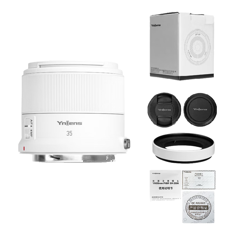 永諾（YONGNUO）YN35mm F1.8R自動(dòng)對(duì)焦多規(guī)格RF口鏡頭 白色