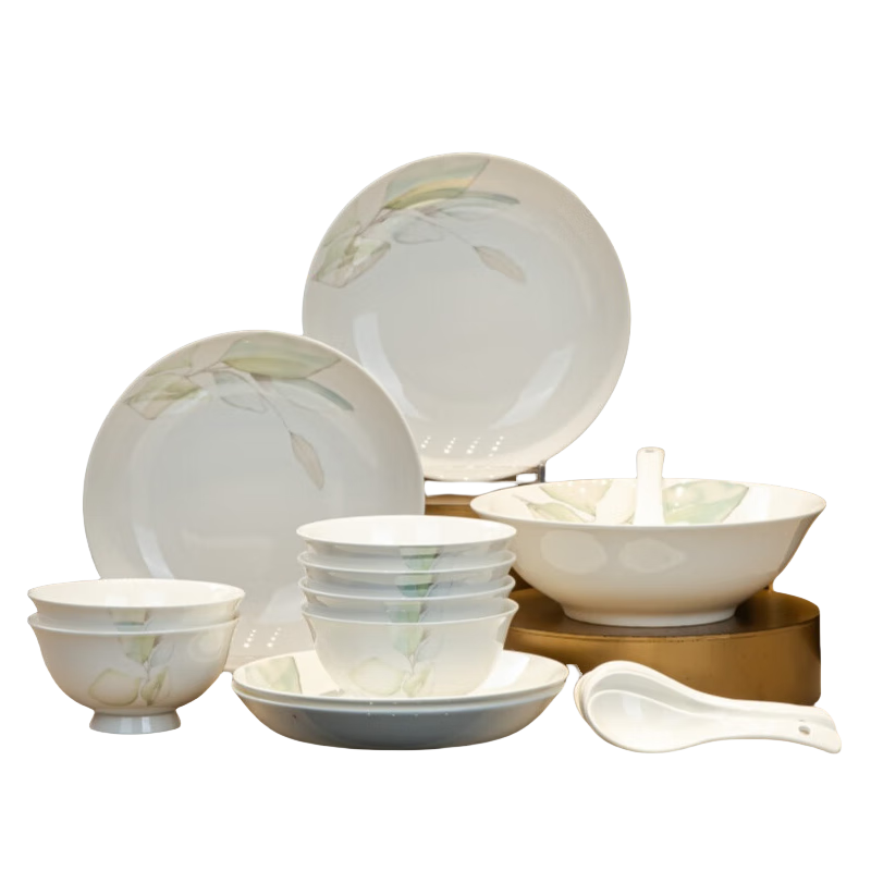 浩雅景德鎮(zhèn)碗具套裝家用2025新款高顏值餐具陶瓷喬遷送禮28頭春意濃濃