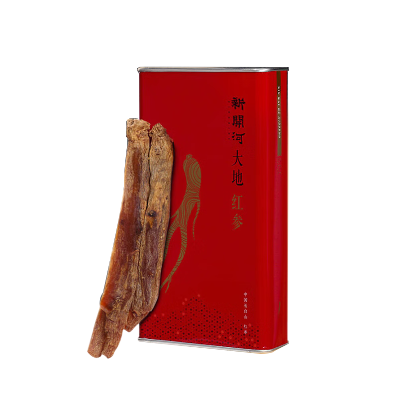 康美【有效期至2028-04-30】新开河吉林红参50条37.5g内装4支送礼补气血补气养血提高免疫大补元气复脉固脱