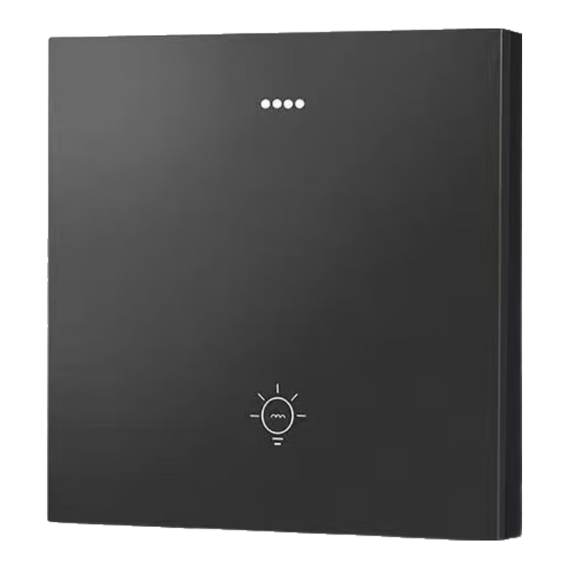 米家（MIJIA）智能开关控制面板双控蓝牙mesh单火适用小米小爱同学语音灯控 黑一开 智能开关单火版(不用零线)