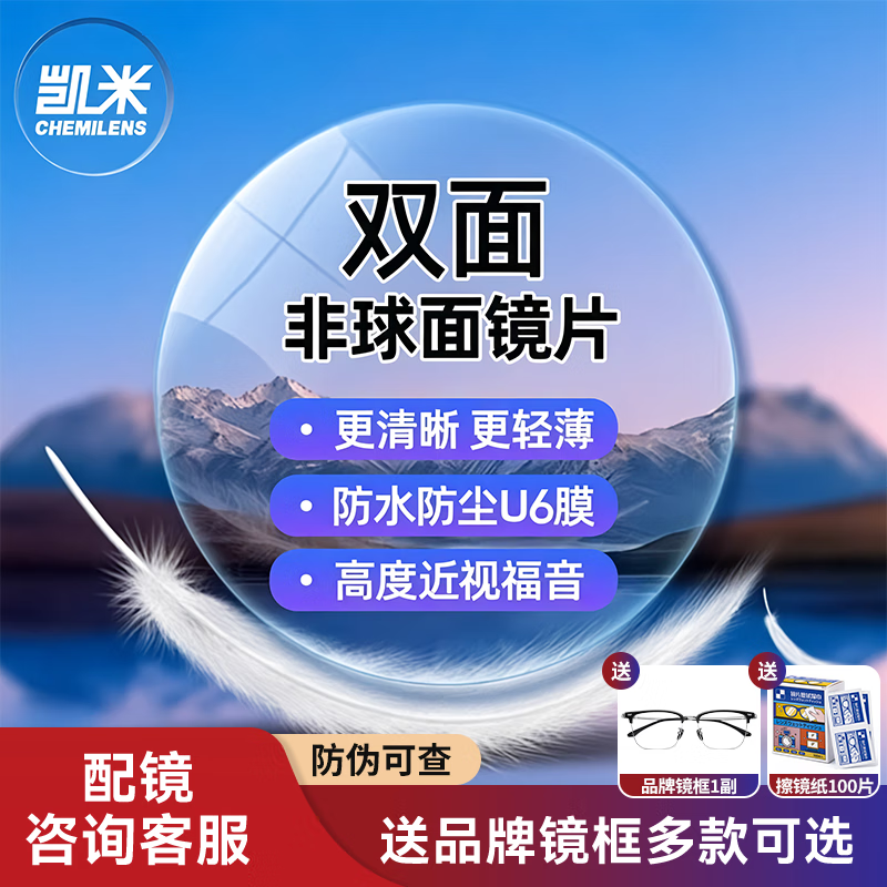 ���׾�ƬU2������ĥU6������1.74�����߶Ƚ��������侵������ʵ���� ����˫��U6Ĥ�������Ƭ*2Ƭ 1.60���ϱ���|0-600����+����