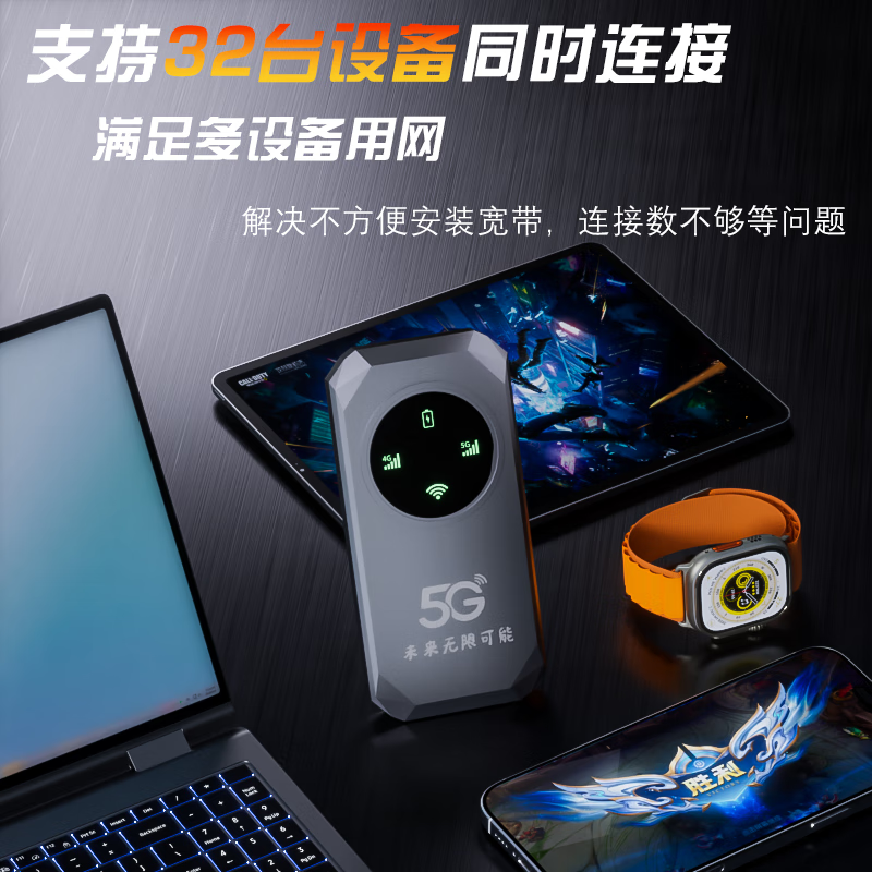 羽浪5g随身wifi6移动无线网卡随身便捷式免插卡路由器流量不限速2025新款车载办公户外直播笔记本通用 【5G至尊版】WiFi6千兆双频丨性能提升超长续航 真5G狂暴网速+电竞/大流量推荐