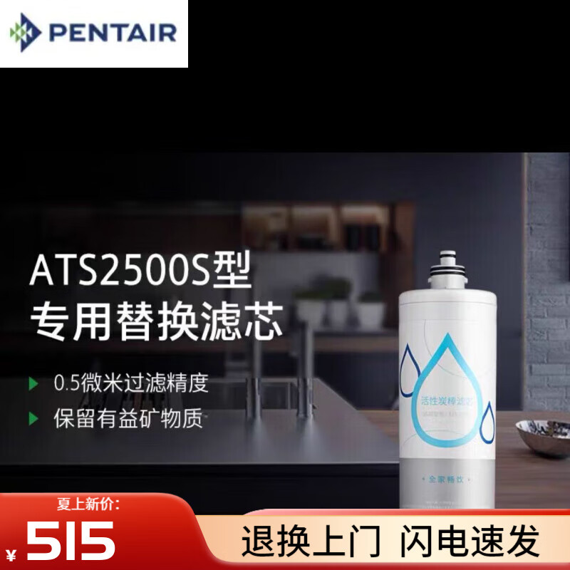 濱特爾（pentair）GE凈水器濾芯家用ATS2500VIR1500VOC3000原裝通用 濱特爾ATS2500S+棉4+扳手