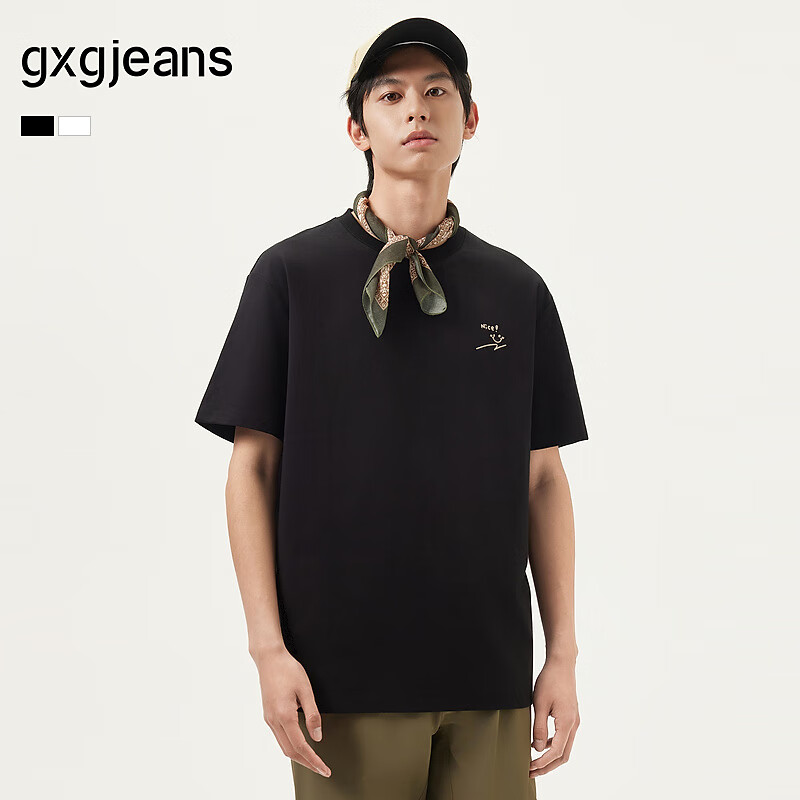 gxgjeans��װ 25���ļ��¿�Բ���ԼȤζ����������T�������� ��ɫ M (170) 47.61Ԫ