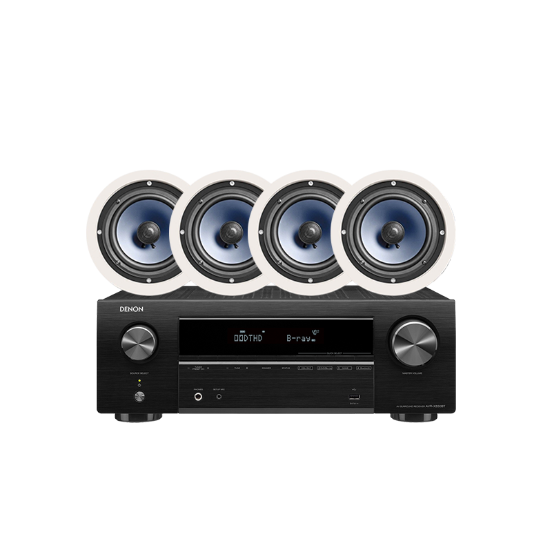 普樂(lè )之聲(polk)RC80i+X550 吸頂音響功放機音箱家庭影院吸頂喇叭天花吊頂音箱背景音樂(lè )藍牙音響【一拖四】