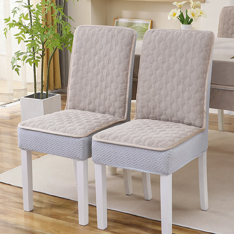 宜贝可餐椅套罩2026新款四季通用高级感实木椅子坐垫套家用老式椅子套罩 雪尼尔 咖色 无边款 130*180cm桌布 京东折扣/优惠券