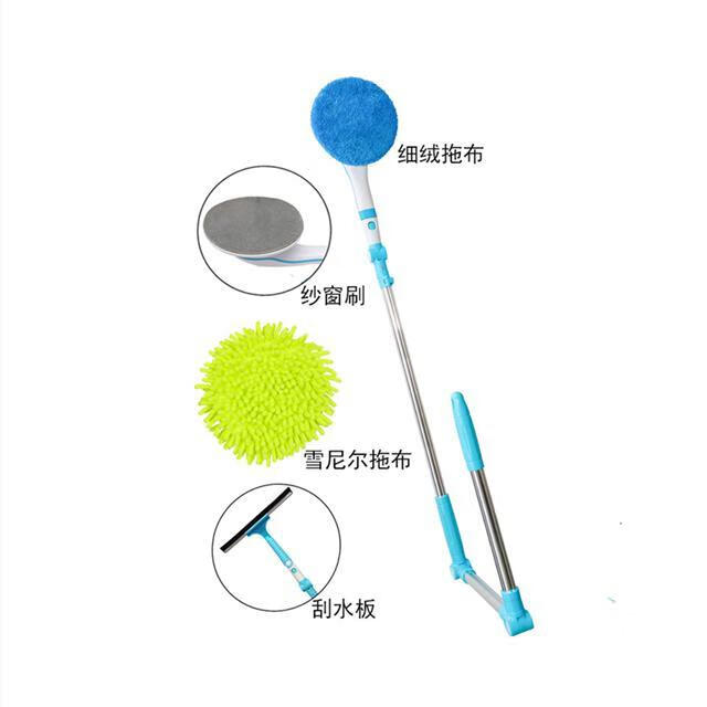 擦窗机器人多功能高层擦地拖地可伸缩折叠电动充电u型擦玻璃神器 升级款+刮水板+纱窗刷