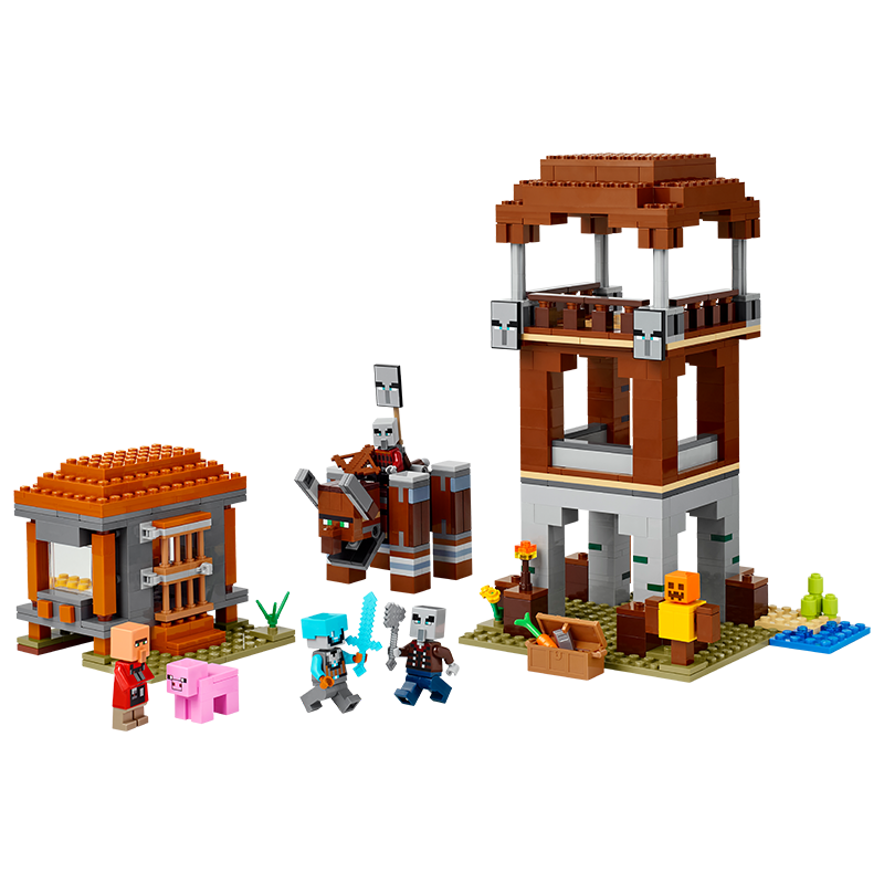乐高（LEGO）积木拼装我的世界21278 前哨站与劫掠兽男孩女孩儿童玩具圣诞礼物