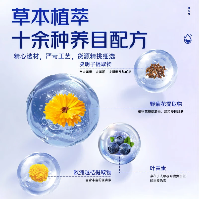 叶黄素眼贴可搭眼疲劳干涩视力模糊儿童成人冷敷 10盒蓝莓叶黄素眼贴20贴