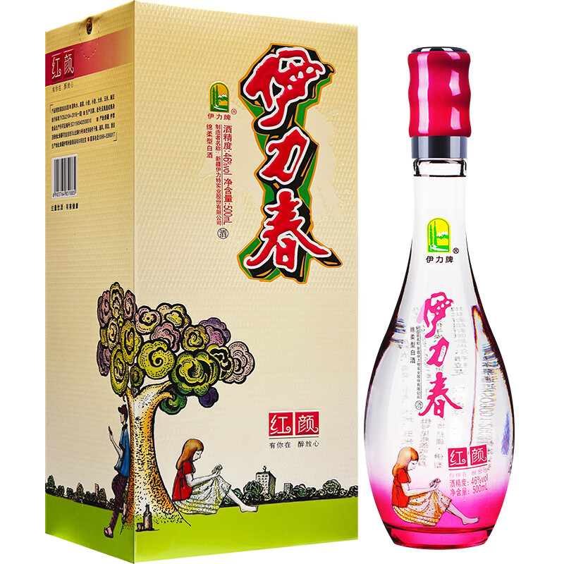 伊力特 伊力春红颜  绵柔型白酒 46度 500ml 单瓶装