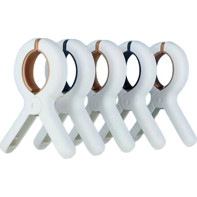 【大号晾衣夹】无痕夹子晾衣夹晒被子大夹子夹袜子大号防风晾衣服床单被夹塑料夹家用塑料夹 4个装 1L