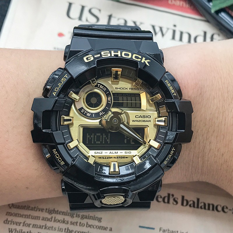卡西欧【casio】手表 g-shock 运动男士防水腕表 ga-710gb-1a