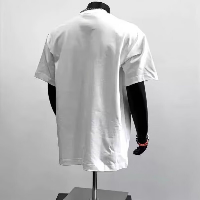 魏桥向尚同款运动服装美式复古潮牌休闲百搭短袖T恤男夏季新款 黑色(190克) M