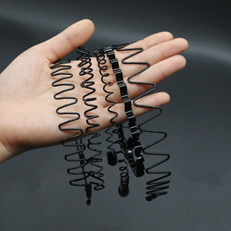 男士铁合金隐形发箍发饰潮男波浪款压发发卡女生大背头运动头箍 五件套主播推荐款