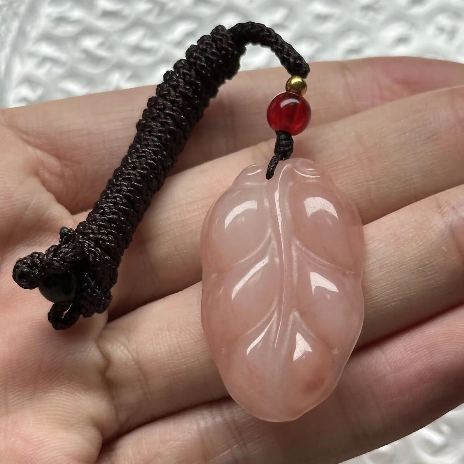 DOMAIWINS天然桃花酿如意锁吊坠女款金丝玉樱花粉色平安扣挂件无事牌毛衣链 金枝玉叶吊坠-带证书 京东折扣/优惠券