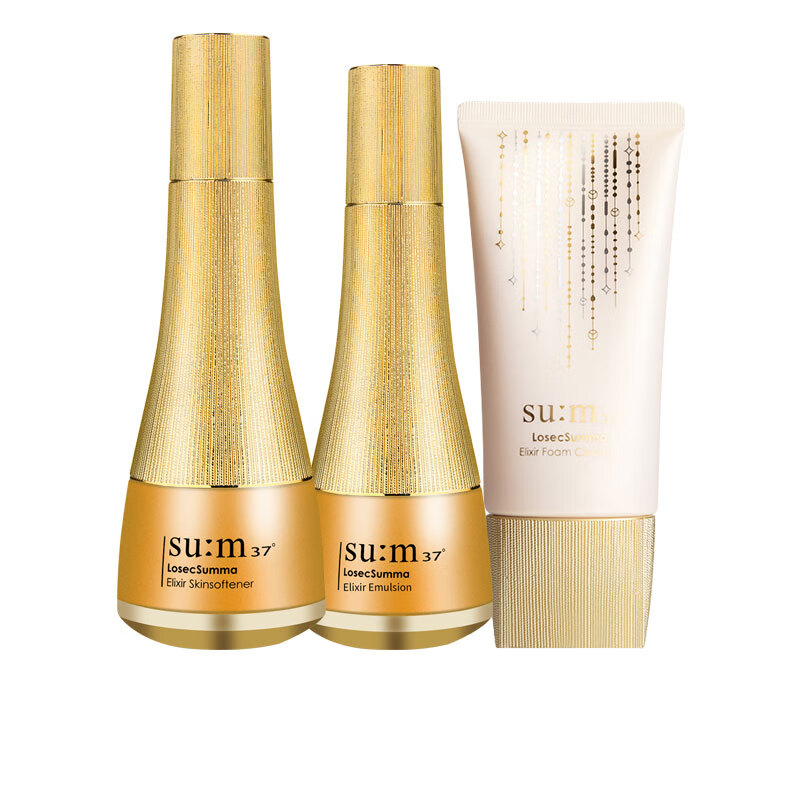 韩国苏秘37°(su:m37°)呼吸37度水乳洗面奶套装单品组合 罗马鎏金