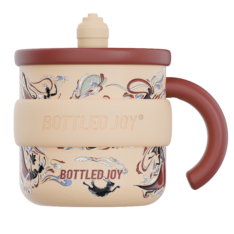 吨吨BOTTLED JOY马克杯带盖办公室水杯不锈钢316王一博学生保温杯