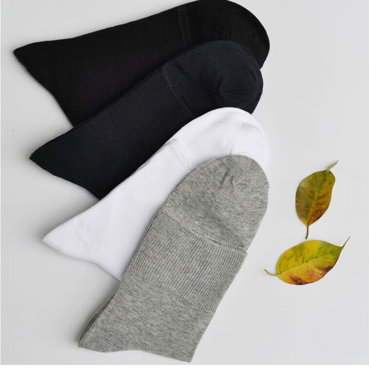 松口袜子男女纯老年人棉冬季厚款夏薄加大码宽散口不勒脚月子袜8 女黑色35-40 5双 均码 薄款加大码松口