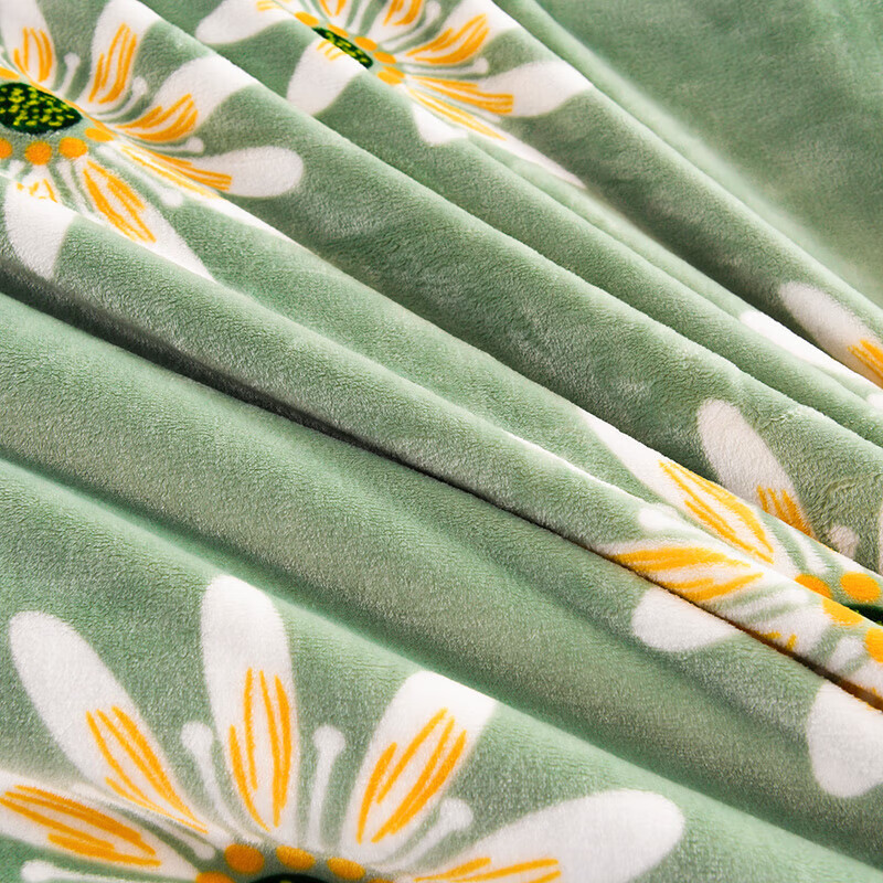 软贝牛奶绒法兰绒毛毯 单双人学生宿舍绒毯床单 午睡空调盖毯子 雏菊 100x150cm单毛毯