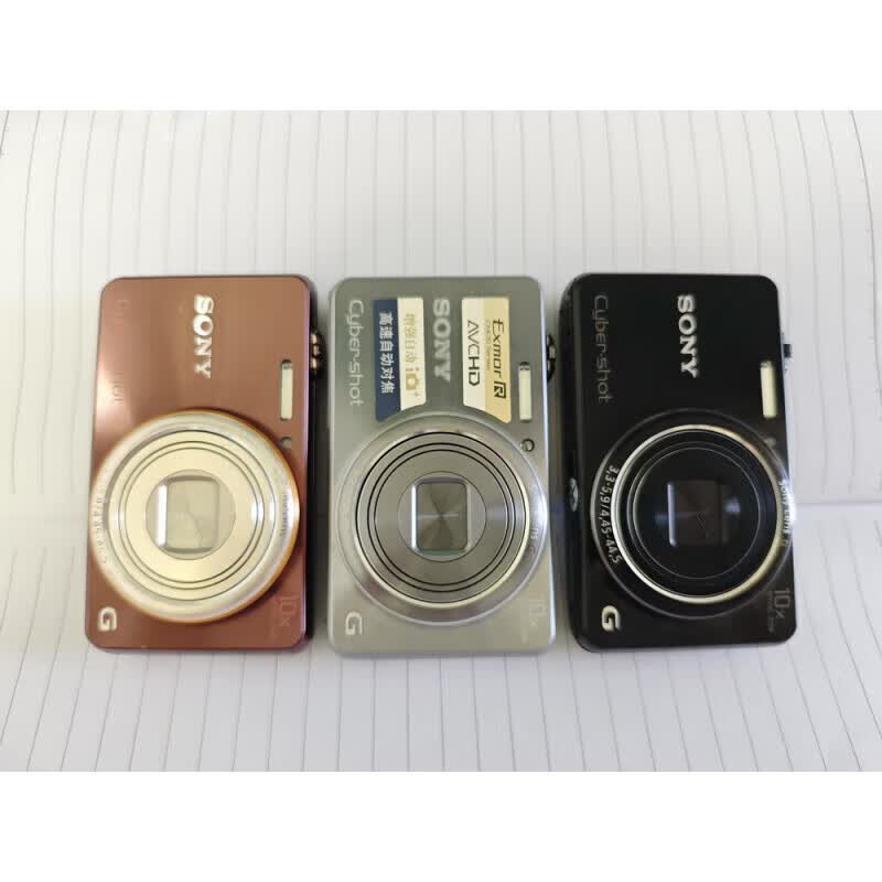 SONY AXSM 老款数码相机CCD复古港风人像滤镜高清 WX100*银灰色、棕色可选*1800万像10倍 官方标配
