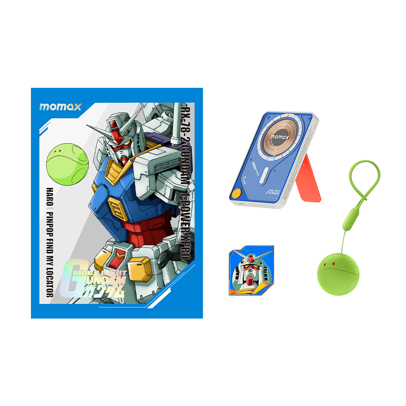 摩米士（MOMAX）【3C认证】高达联名机动充能套装礼盒磁吸充电宝5000毫安+全球定位器哈罗版适用苹果iPhone手机