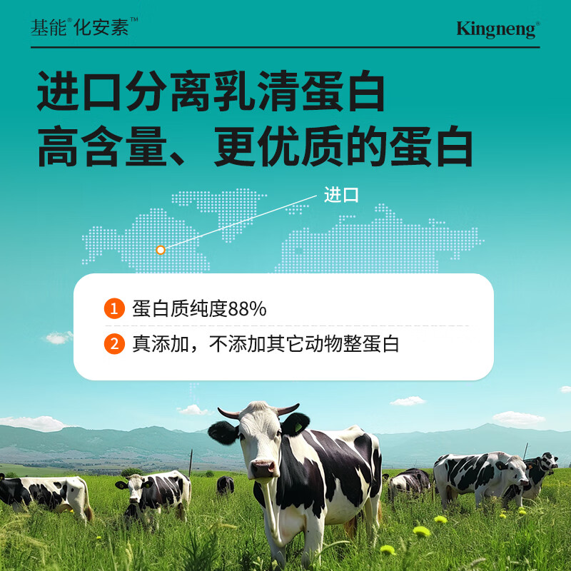 基能化安素kingneng乳清蛋白营养粉特殊时期营养补充蛋白粉中营养 18袋*2盒装
