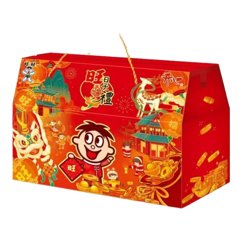 旺旺膨化食品大禮包禮盒休閑零食組合裝新年春節(jié)過年貨送禮袋團購 禮盒裝 【15款零食】大禮盒1818g/禮盒裝