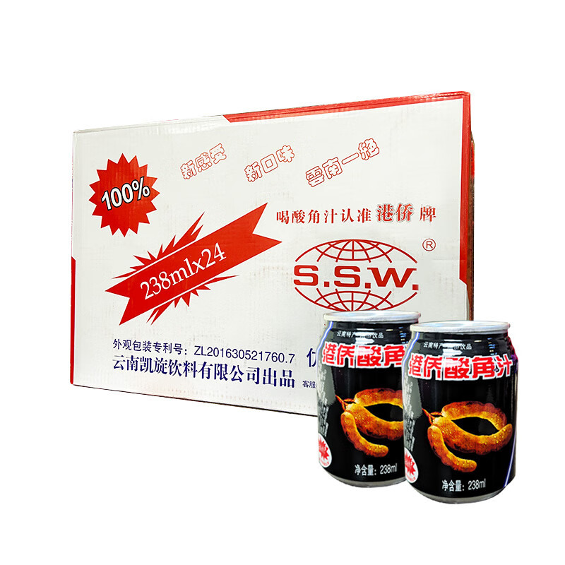 港侨酸角汁240mlx24瓶整箱