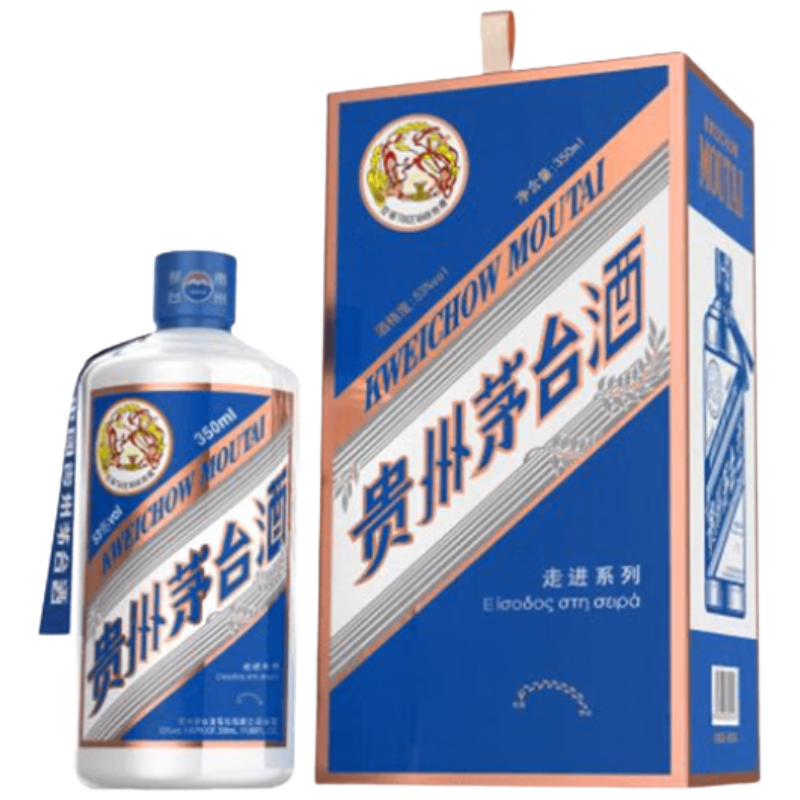 茅台走进希腊 酱香型白酒 53度 350ml 单瓶装【茅台新品】