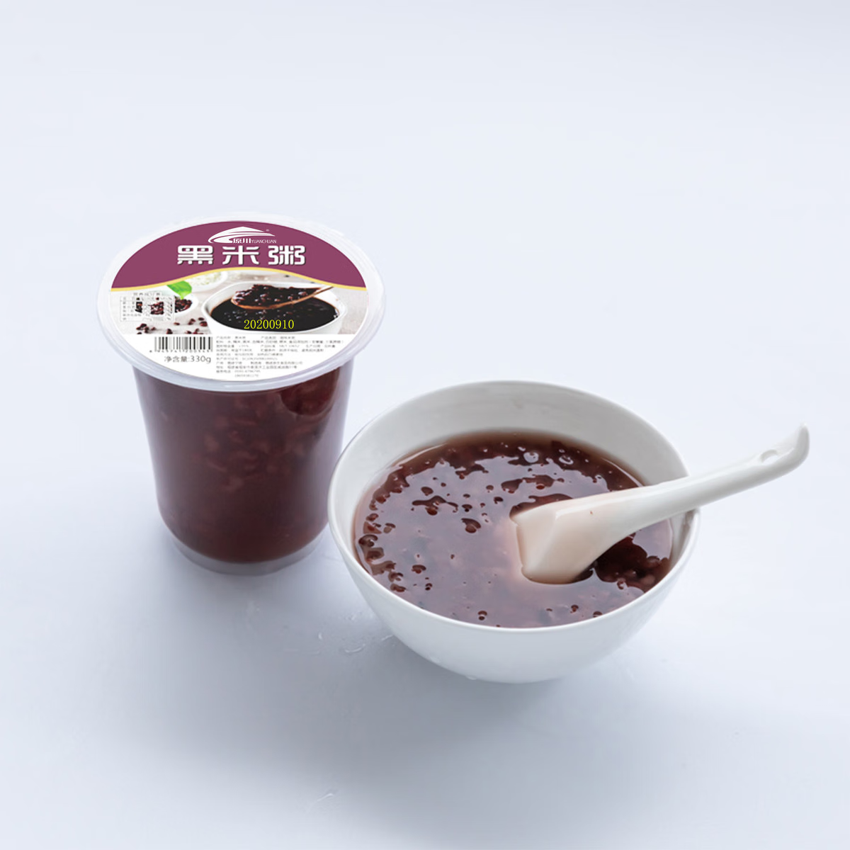 早餐营养即食八宝粥小米粥黑米粥杯装330g五谷杂粮整箱批发 黑米粥330