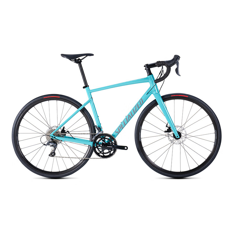 闪电闪电 ALLEZ E5 DISC 碳纤维前叉碟刹耐力公路自行车 湖蓝/酷灰/火焰色 16速49