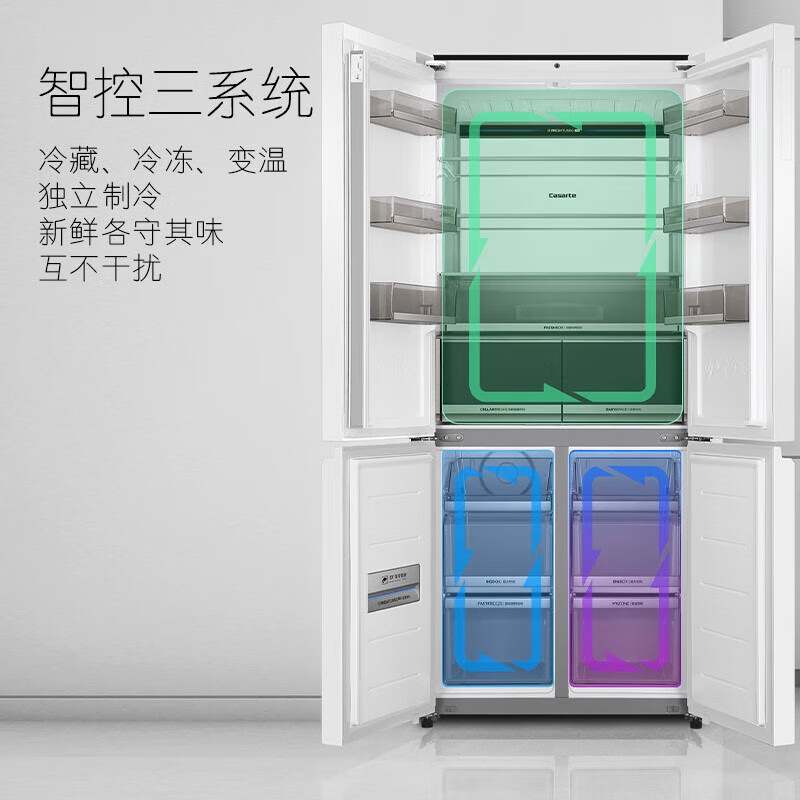 卡萨帝冰箱551升十字四开门零嵌入式一级能效-30℃深冷智冻智慧动态除菌净化BCD-551WLCTDM4GDU1以旧换新