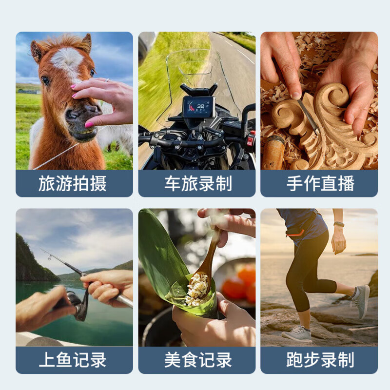 MPPMCK自拍神器第一视角手机挂脖支架磁吸第一人称视角适用GoPro大疆运动相机拍摄支架头戴式胸前固定 GoPro/运动相机专用款挂脖灰色 '