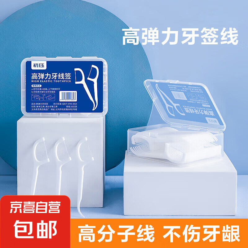 【蛇年限定包装】盒装牙线超细家庭装牙线棒随身便携剔牙签线 【便携卫生】2盒100支
