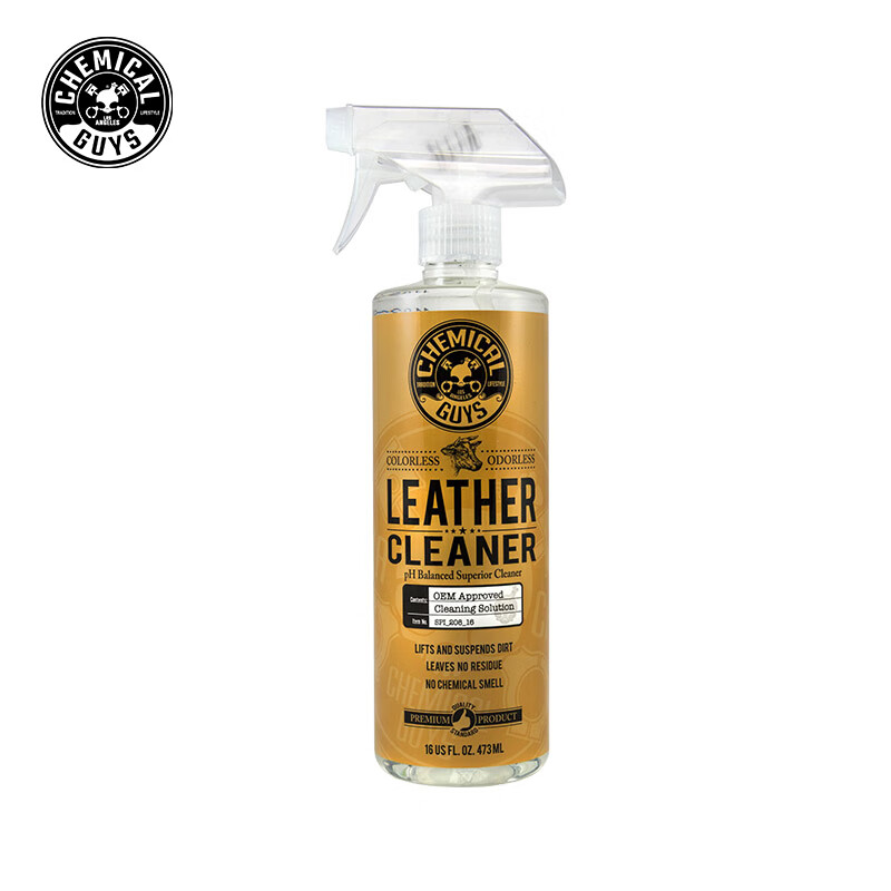化學(xué)小子（Chemical Guys）中性皮革清潔劑真皮沙發(fā)座椅鍍膜滋潤保養(yǎng)汽車內(nèi)飾翻新 中性皮革清潔劑473ml