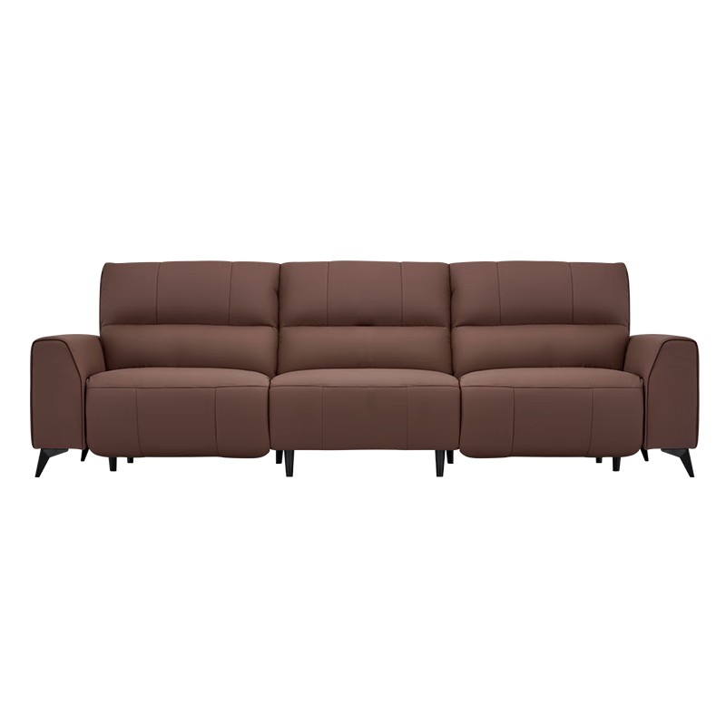 左右簡(jiǎn)約頭層牛皮沙發(fā)高腳可進(jìn)掃地機(jī)沙發(fā)6073 2.77米小三咖【力薦】