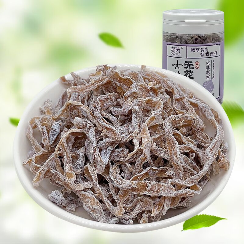 潮芮无花果丝酸甜蜜饯果脯果干果8090后怀旧零食广东特产食品袋装500g 无花果丝70克X1瓶