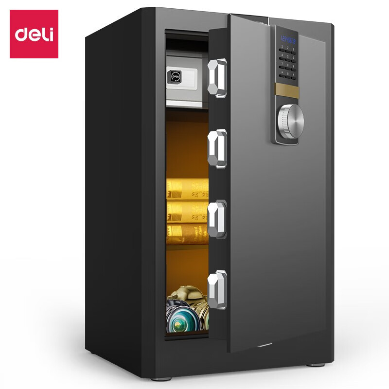 得力(deli)4044es黑尊系列保险柜3c认证家用办大型全钢电子密码保险柜